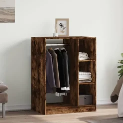 Clearance vidaXL Garderob 77x48x102 cm konstruerat trä Rökfärgad ek