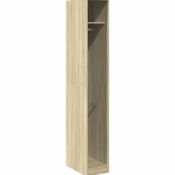 vidaXL Garderob sonoma-ek 30x50x200 cm konstruerat trä