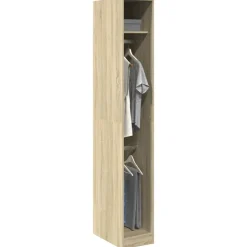vidaXL Garderob sonoma-ek 30x50x200 cm konstruerat trä