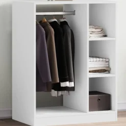 Clearance vidaXL Garderob 77x48x102 cm spånskiva Vit