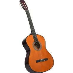 vidaXL Gitarr för nybörjare med fodral klassisk 4/4 39" Mörkbrun