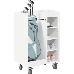 Sale vidaXL Golf Skåp med hjul Enfärgad 65 x 45 x 98 cm Vit