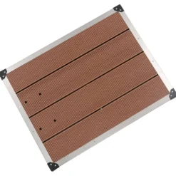 Best vidaXL Golv till utedusch WPC rostfritt stål 80x62 cm Brun