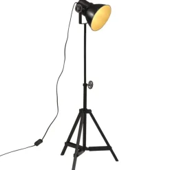 Outlet vidaXL Golvlampa 25 W 35x35x65/95 cm E27 Svart