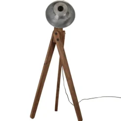 vidaXL Golvlampa 25 W vintage silver 45x45x120 cm E27