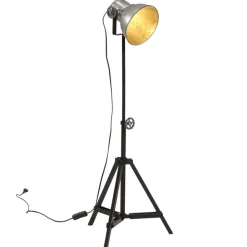 vidaXL Golvlampa 25 W vintage silver 35x35x65/95 cm E27