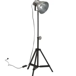 vidaXL Golvlampa 25 W vintage silver 35x35x65/95 cm E27
