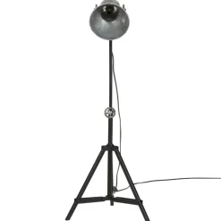 vidaXL Golvlampa 25 W vintage silver 35x35x65/95 cm E27