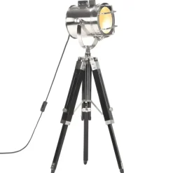 Online vidaXL Golvlampa massivt mangoträ 69 cm Svart