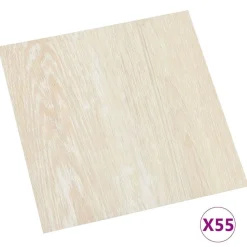 vidaXL Golvplankor 5,11 m² 55 pcs PVC Vit och Beige