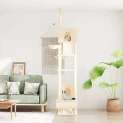 vidaXL Golv-till-tak klösträd gräddvit 277-303 cm