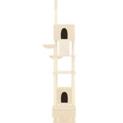 vidaXL Golv-till-tak klösträd gräddvit 277-303 cm