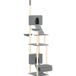 vidaXL Golv-till-tak klösträd ljusgrå 277-303 cm