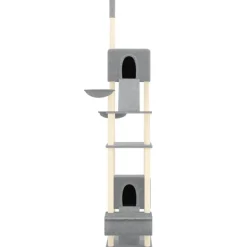 vidaXL Golv-till-tak klösträd ljusgrå 277-303 cm
