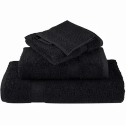 Hot vidaXL Gästhandduk SOLUND 2 pcs 15 x 21 cm 550 gsm Svart