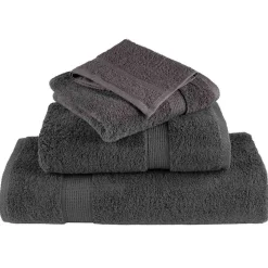 vidaXL Gästhandduk SOLUND 2 pcs Antracit 15 x 21 cm 550 gsm