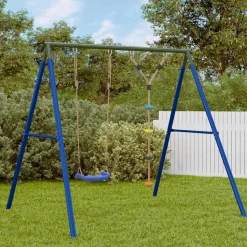 vidaXL Gungställning med gunga och klätterrep