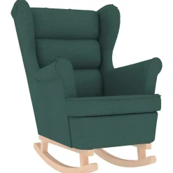 Best vidaXL Gungstol 74x90x102 cm tyg Mörkgrön