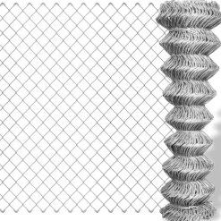 vidaXL Gunnebostängsel galvaniserat stål 15x1 m silver