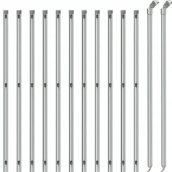 New vidaXL Gunnebostängsel med stolpsko 0,8x25 m Silver