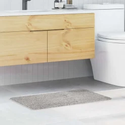vidaXL Halkfri Badmatta Grå 50 x 80 cm PP