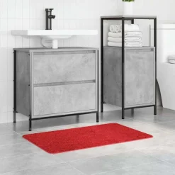 vidaXL Halkfri Badmatta Röd 50 x 80 cm PP