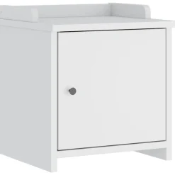 vidaXL Hallbänk SANDNES vit 45x40x50 cm massiv trä furu