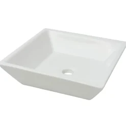 Clearance vidaXL Handfat fyrkantig keramik 41,5x41,5x12 cm Vit