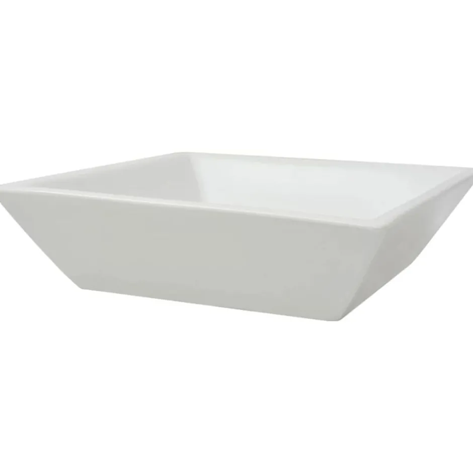 Clearance vidaXL Handfat fyrkantig keramik 41,5x41,5x12 cm Vit