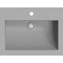 vidaXL Handfat granit 600x450x120 mm grå