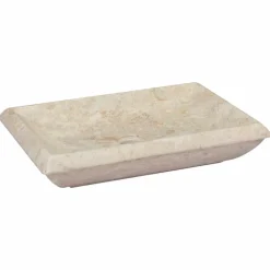 vidaXL Handfat gräddvit 50x35x10 cm marmor