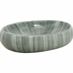 Hot vidaXL Handfat oval 59x40x15 cm keramik Grön