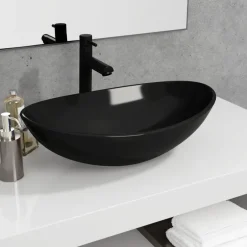 Sale vidaXL Handfat härdat glas 54,5x35x15,5 cm Svart