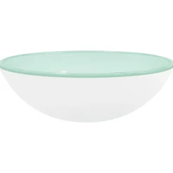vidaXL Handfat härdat glas 42x14 cm vit