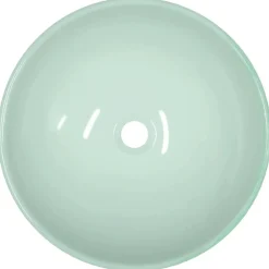 vidaXL Handfat härdat glas 42x14 cm vit