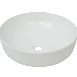 Online vidaXL Handfat i keramik 41,5x13,5 cm rund Vit