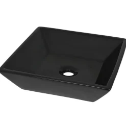Hot vidaXL Handfat keramik fyrkantig 41,5x41,5x12 cm Svart