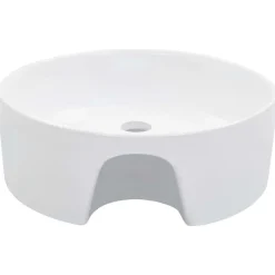 vidaXL Handfat med bräddavlopp 36x13 cm keramik vit