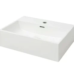 Outlet vidaXL Handfat med kranhål keramik 51,5x38,5x15 cm Vit
