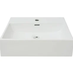 Outlet vidaXL Handfat med kranhål keramik 51,5x38,5x15 cm Vit