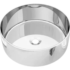 vidaXL Handfat 40x15 cm keramik silver