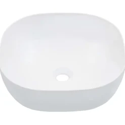 New vidaXL Handfat 42,5x42,5x14,5 cm keramik Vit