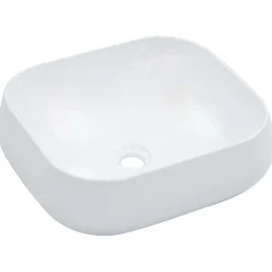 vidaXL Handfat 44,5x39,5x14,5 cm keramik vit