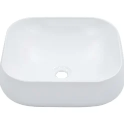 vidaXL Handfat 44,5x39,5x14,5 cm keramik vit