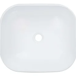 vidaXL Handfat 44,5x39,5x14,5 cm keramik vit