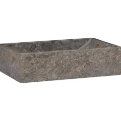 New vidaXL Handfat 45x30x12 cm marmor högglans Grå