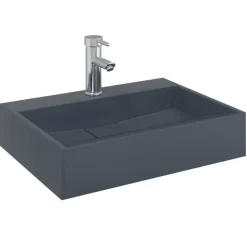 vidaXL Handfat 50x38x11 cm mineralgjuten/marmor antracit