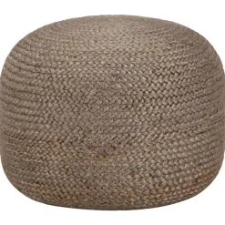 vidaXL Handgjord sittpuff ljusgrå 45x30 cm jute