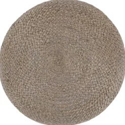 vidaXL Handgjord sittpuff ljusgrå 45x30 cm jute