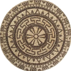 Discount vidaXL Handgjord sittpuff 45x30 cm jute Brun